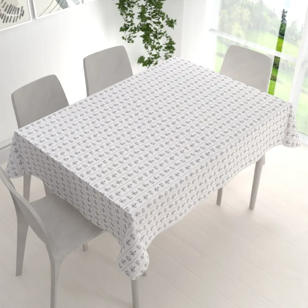Biante Bavlnený obdĺžnikový obrus Sandra SA-641 Temne modrý ľudový kvetinový vzor na bielom 50x100 cm