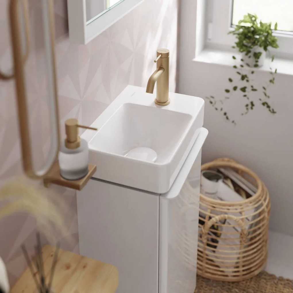 Hansgrohe Tecturis S, páková umývadlová batéria 80 CoolStart EcoSmart+ bez odtokovej súpravy, kartáčovaný bronz, HAN-73301140