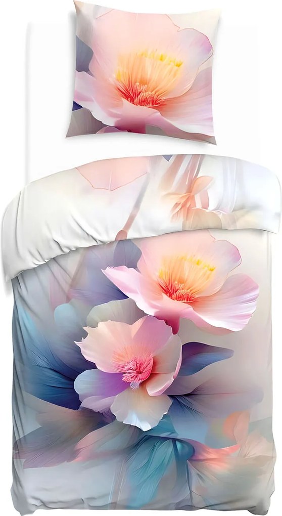 SATÉNOVÉ OBLIEČKY SATYNLOVE PREMIUM 140X200 CM, 1KS 70X80 CM KVETY
