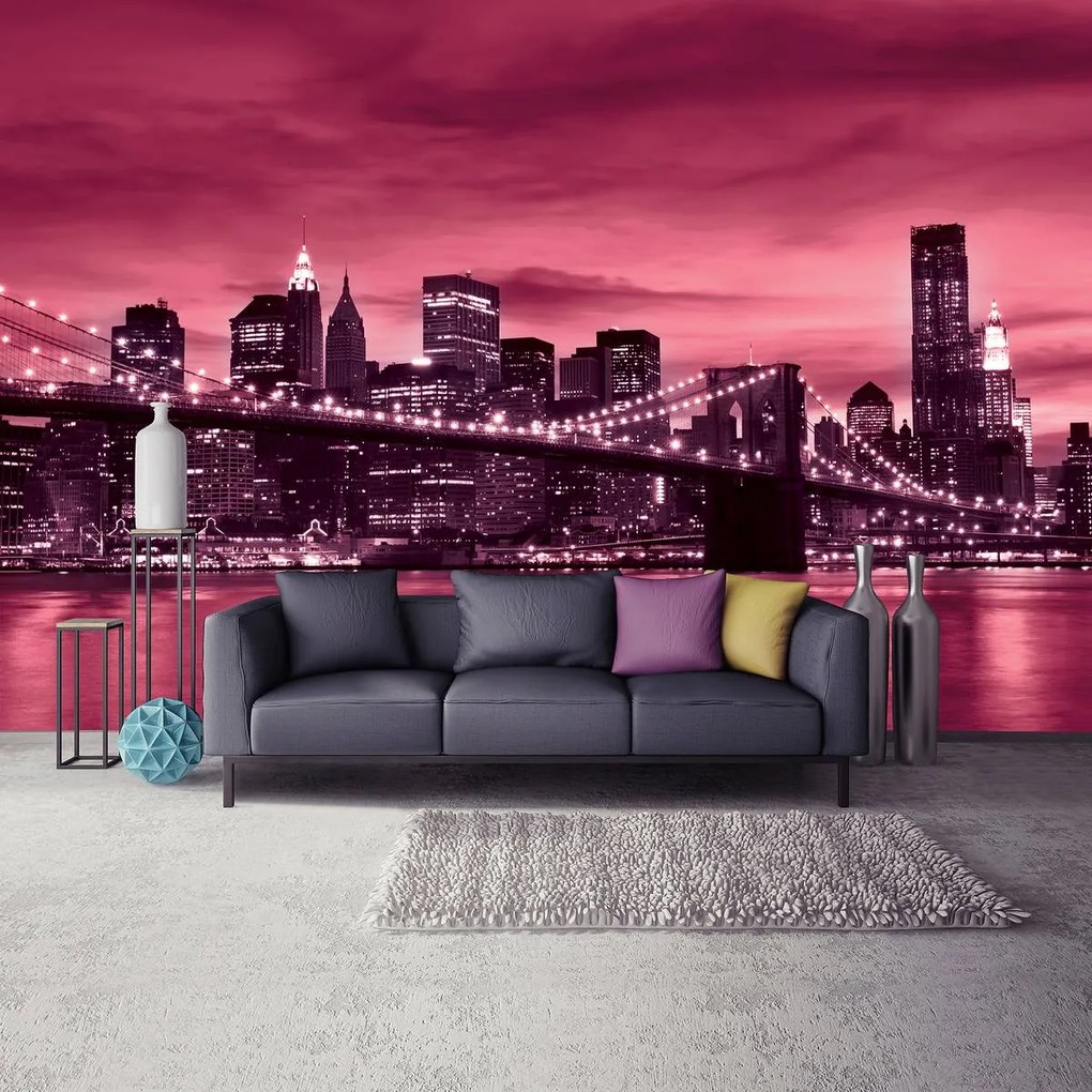 Fototapeta - New York Brooklyn Bridge City (152,5x104 cm)