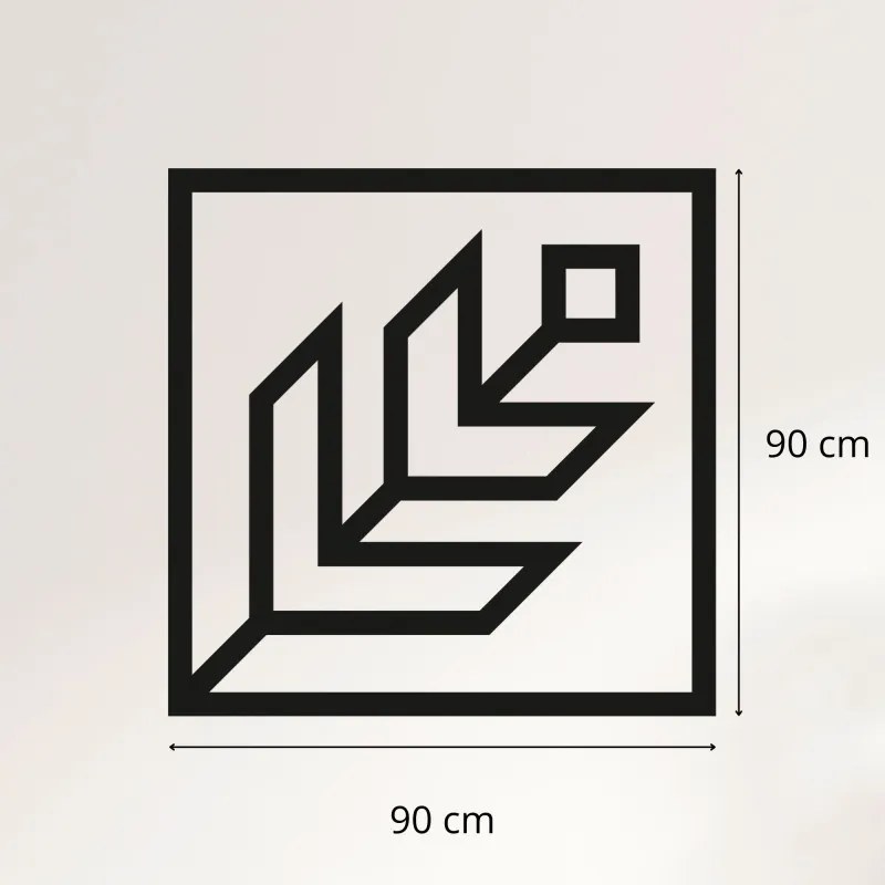 Nástenná geometrická dekorácia štvorec | SENTOP HDF0397-C