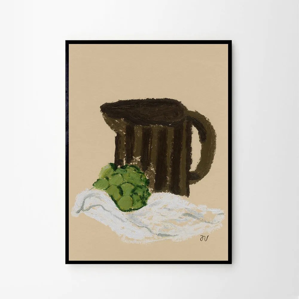 Moikka Plagát Still Life with Artichoke by Isabelle Vandeplassche 40x50