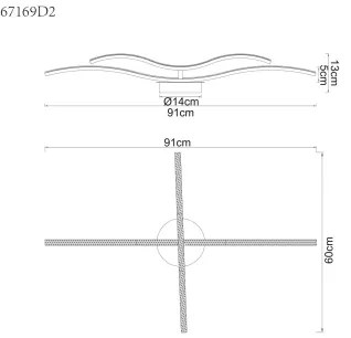 Globo 67169D2 - LED Prisadený luster JULES LED/20W/230V