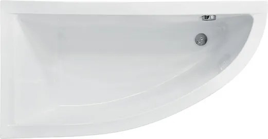 Besco Akrylátová asymetrická vaňa Praktika 140x70 (150x70) BESCO-Rozmery: 150x70, BESCO-Farba: Biela, BESCO-Orientácia: Pravá