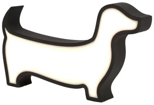 LED Detská stolná lampa DOG LED/12W/230V čierna
