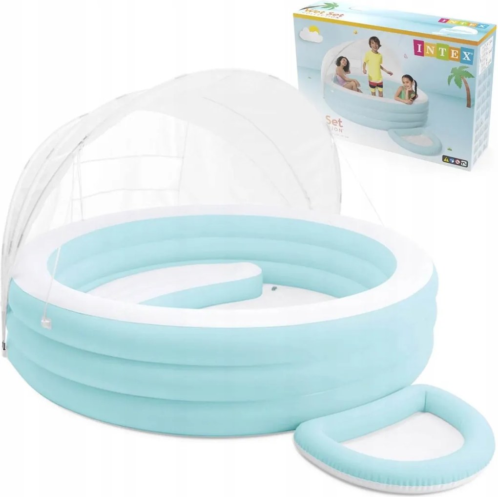Nafukovací bazénik pre deti s krytom 277 x 221 cm Intex 57195