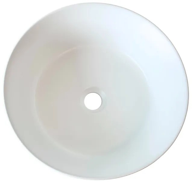 Súprava keramického umývadla na dosku a výpuste Mada 40 cm biela