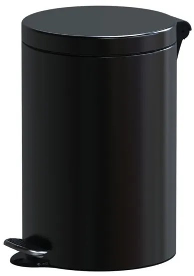Alda Nášľapný odpadkový kôš, 12 L, lakovaný čierny