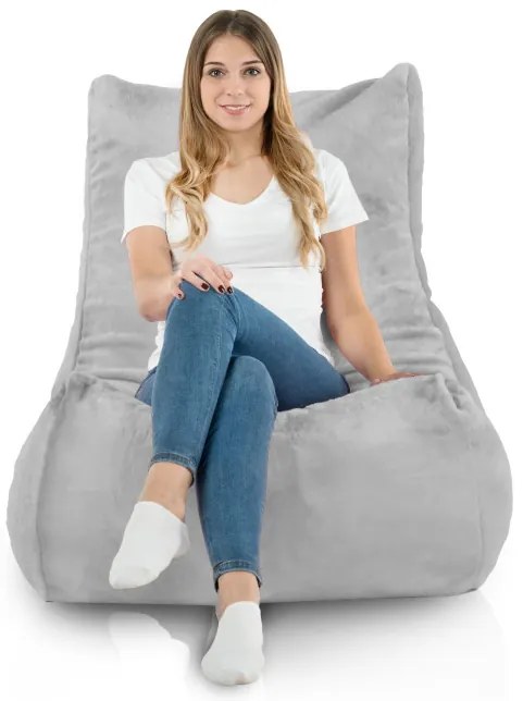 Moderné kreslo DISTINTO Yeti sivé