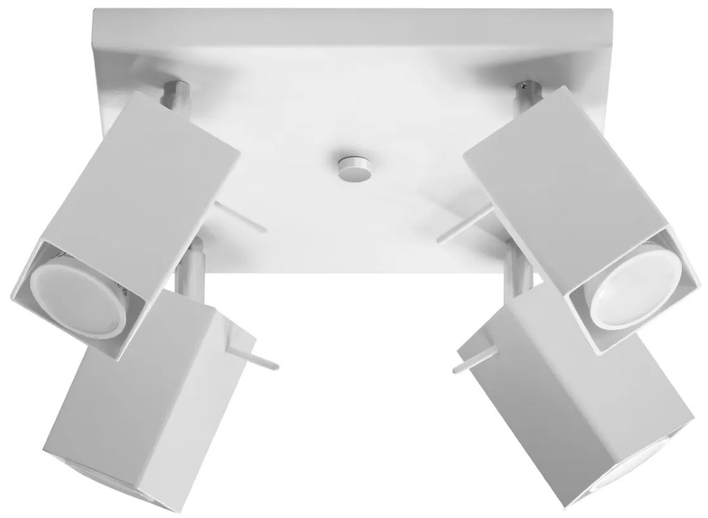 Stropné svietidlo Merida, 4x biele kovové tienidlo, (možnosť polohovania)