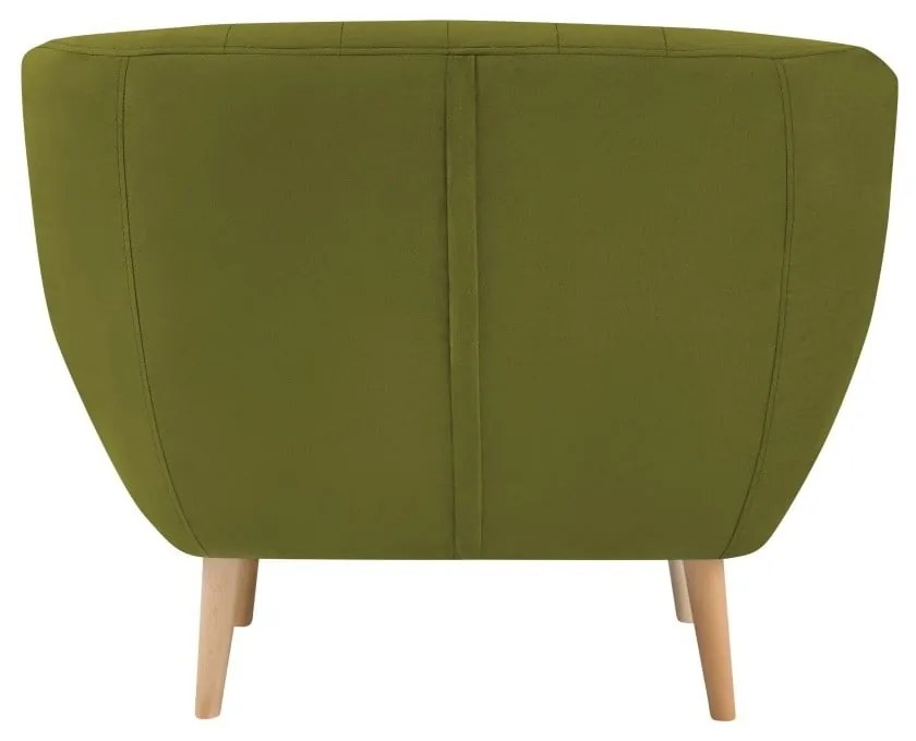 Zelené zamatové kreslo Mazzini Sofas Sardaigne