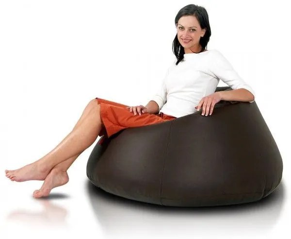 INTERMEDIC SK - Sedací vak Relax 110x70 cm | kreslo na oddych z ekokože alebo polyesteru, 300 l Farba: E14 - Čierna (Ekokoža)