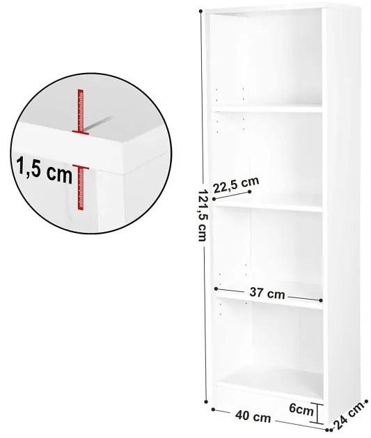 Drevená knižnica LBC104W