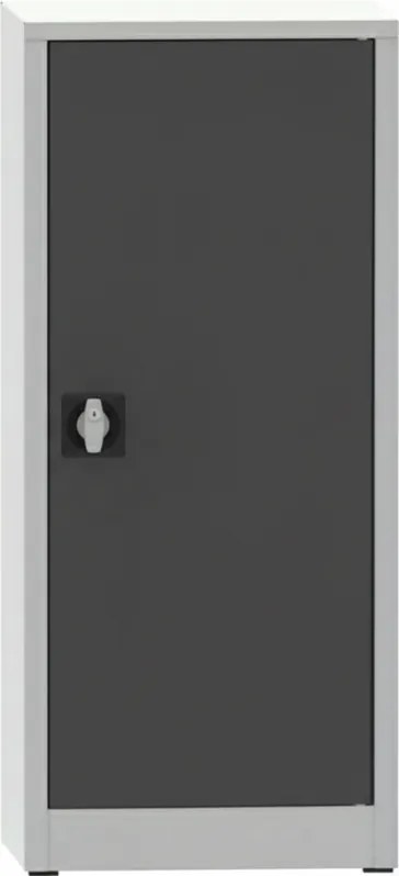 Dielenská policová skriňa na náradie KOVONA, 2 police, zváraná, 508 x 500 x 1150 mm, sivá / tmavo sivá