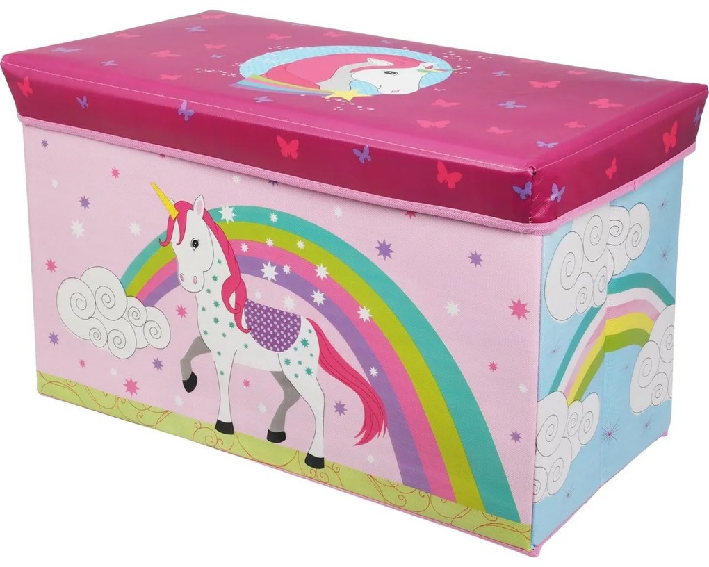 Detský úložný box Jednorožec, 60 x 30 x 35 cm