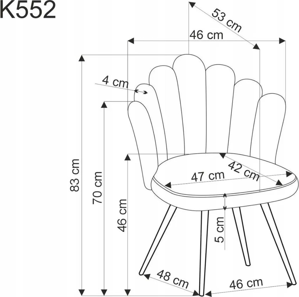 Jedálenské kreslo K552 béžové