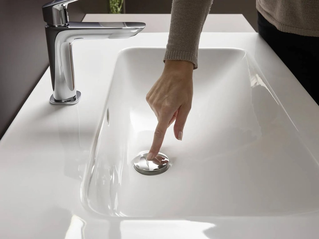 Hansgrohe Logis, umývadlová batéria Fine 110, s výpustom Push-Open, EcoSmart, chrómová, HAN-71252000