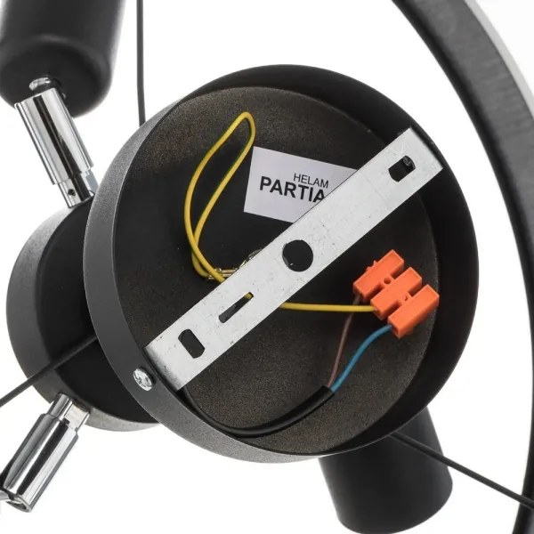 Luster na tyči HELEN 3xE27/15W/230V čierna/zlatá