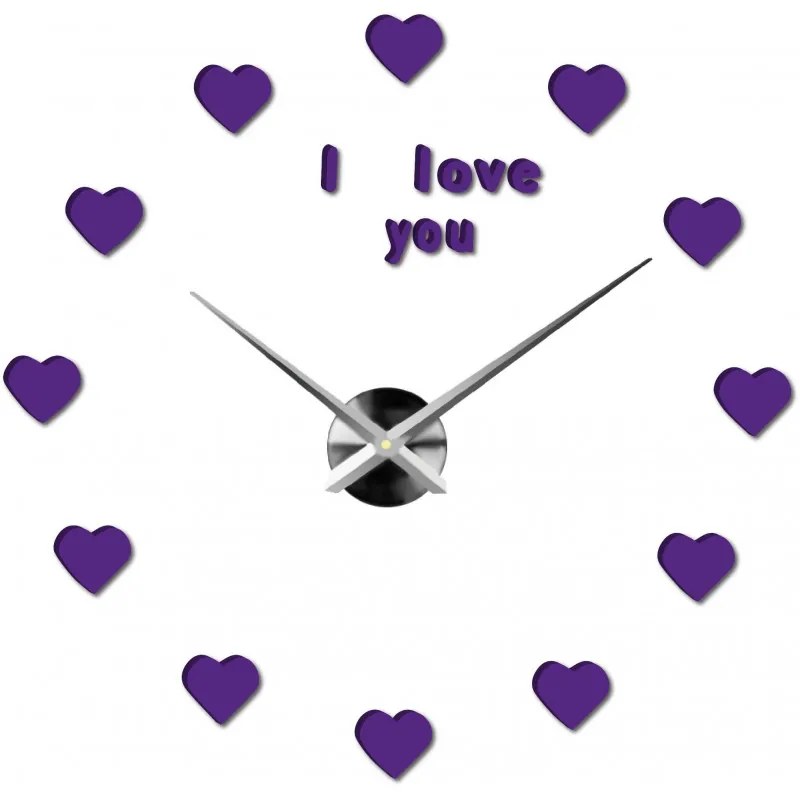 Moderné nalepovacie nástenné hodiny | 3D hodiny 12P014-Wanduhr HEU-