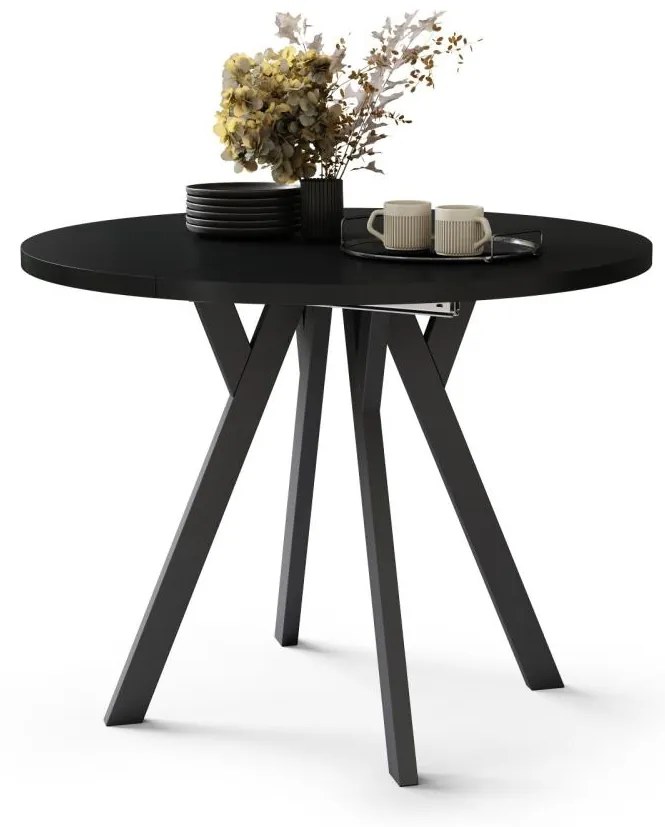 Rozkladací jedálenský stôl ARTUR čierny