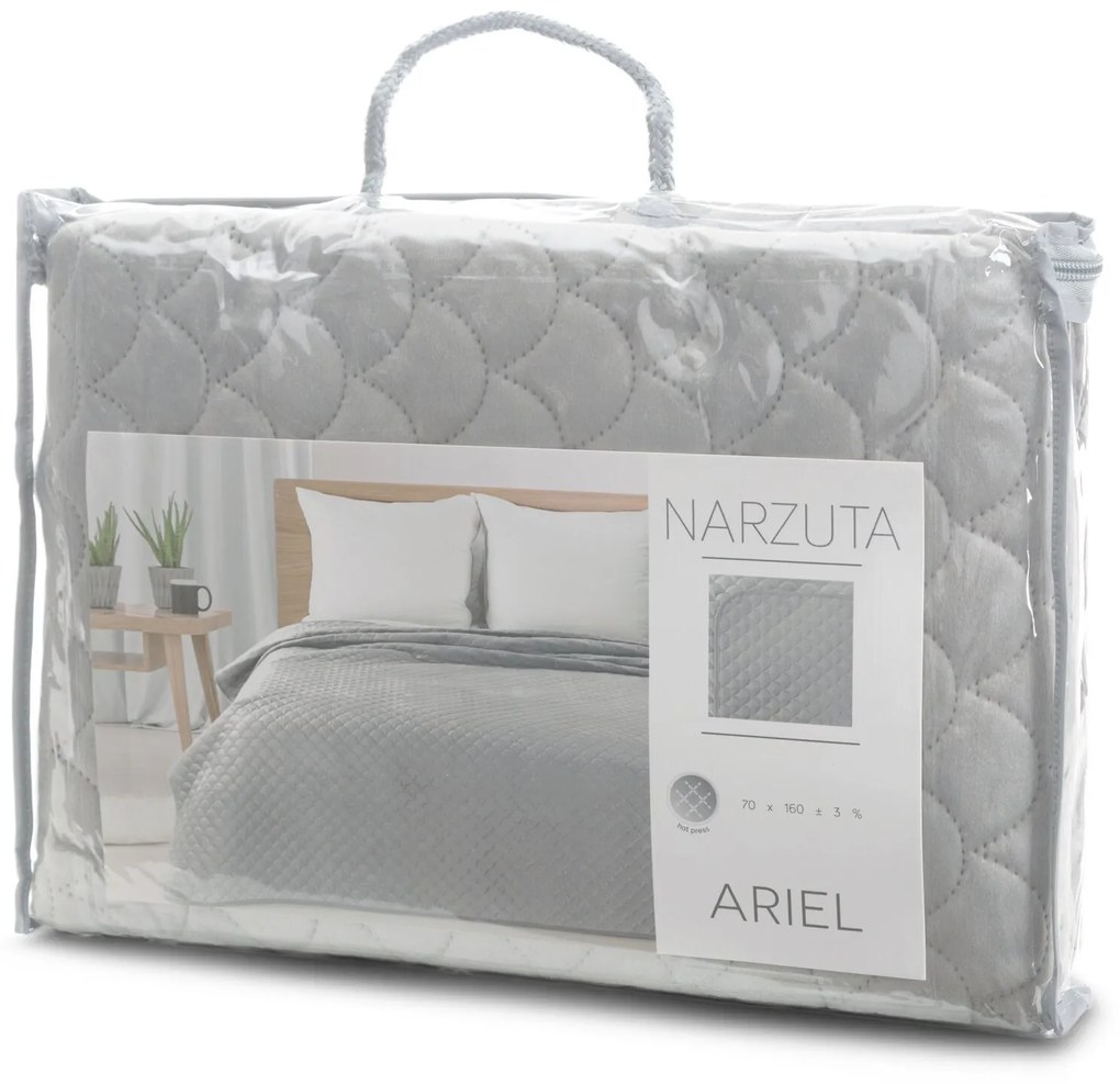 PREHOZ NA KRESLO ARIEL 70X160 CM STRIEBORNÝ