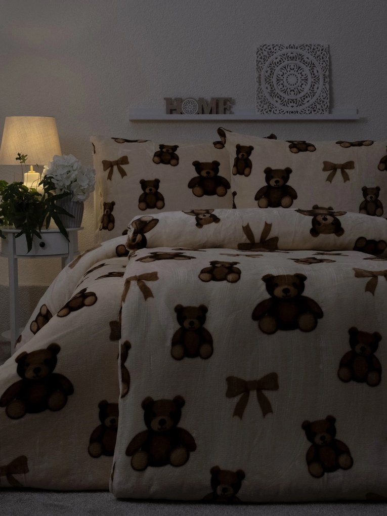 Predĺžené obliečky mikroplyš Exclusive – Plyšové medvedíky 140 × 220 cm, 70 x 90 cm