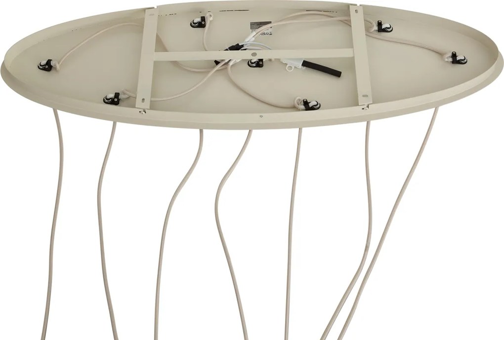 Japandi závesná lampa béžová 7-svetelná - Pluni Tuba