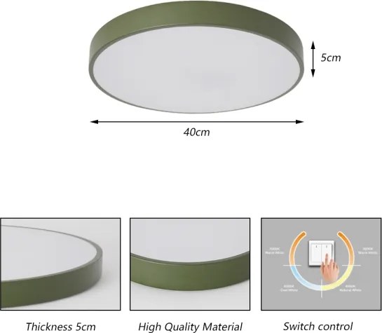 Brilagi - LED stropné svietidlo POOL LED/48W/230V 3000/4000/6000K 40 cm zelené