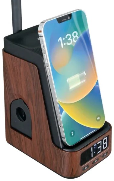 Immax 08999L - LED+CCT stmievateľná stolná lampa s bezdrôtovým nabíjaním QI IDEAL LED/8W/230V hnedá