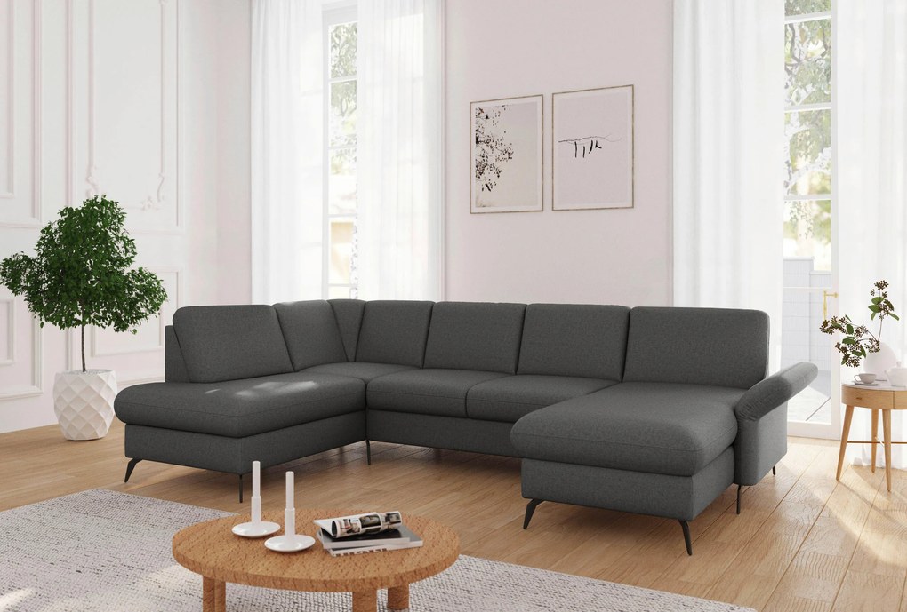 XXXLutz SEDACIA SÚPRAVA, textil, tmavosivá Sit & More - Sedačky - 00014401619X