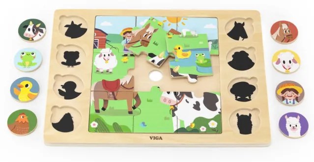 Puzzle na podložke Viga 44741 farma