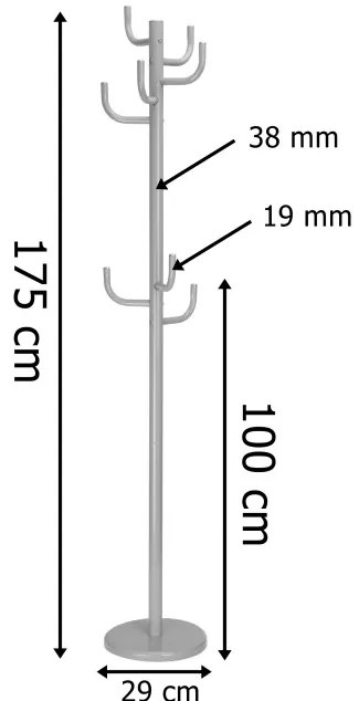 Stojanový vešiak WIKTOR sivý
