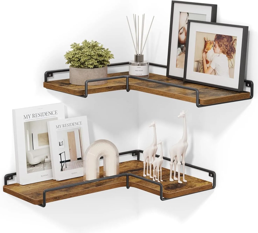 Sada 2 rohových políc VASAGLE PRIMINO hnedá