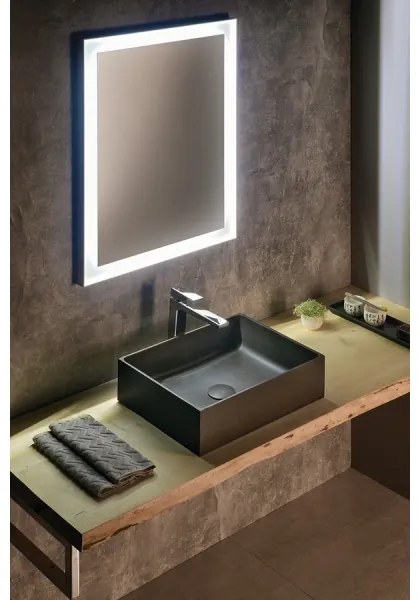 Sapho - Umývadlo na dosku FORMIGO 47,5x36,5 cm betón/čierna