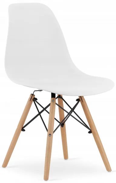 Jedálenský stôl TODI biely 80 cm s tromi stoličkami OSAKA biele