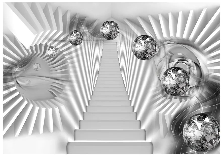 Artgeist Fototapeta - Silver Stairs Veľkosť: 250x175, Verzia: Standard