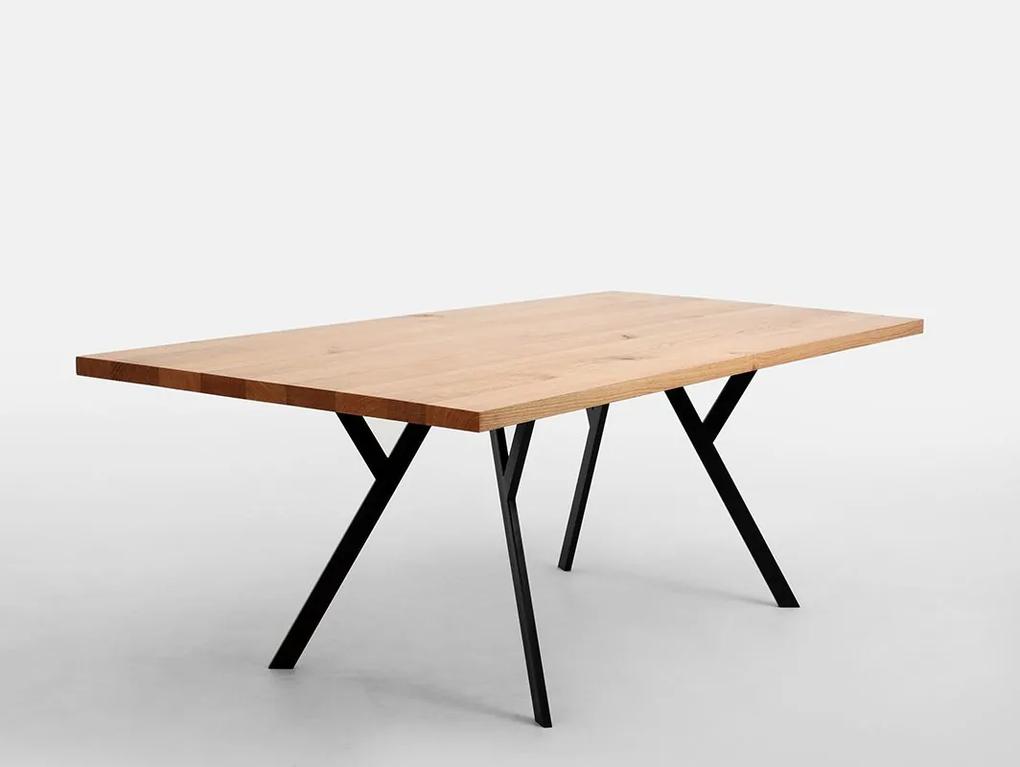 Jedálenský stôl ZX WOOD - 200x100cm,RAL9005-Čierna