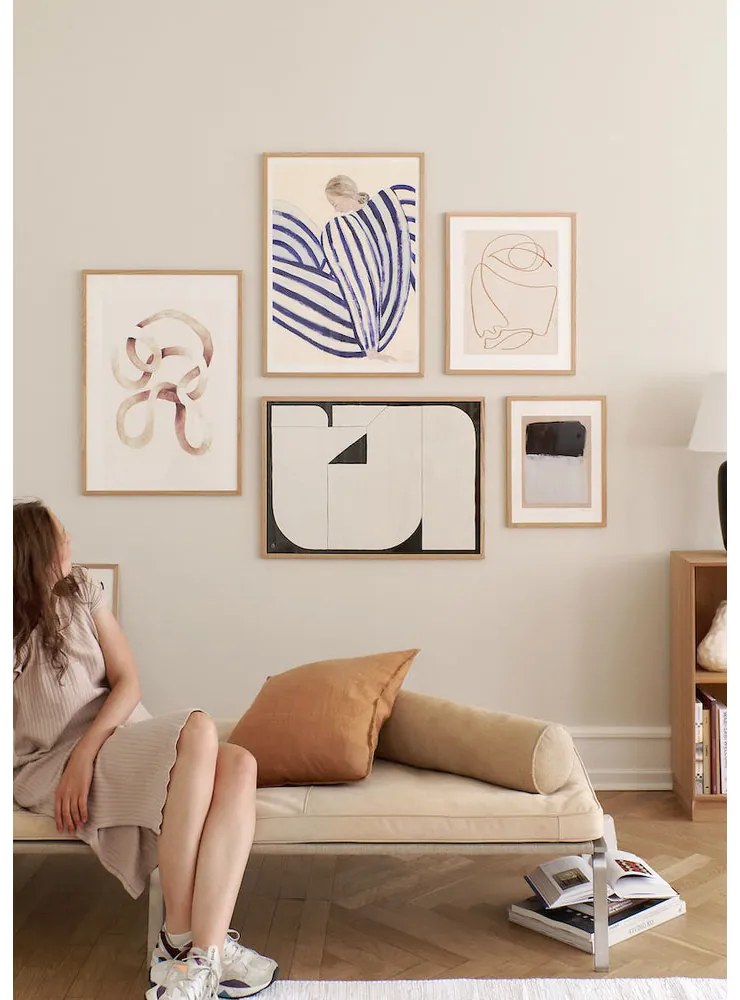 The Poster Club Plagát Blue Stripe At Concorde by Sofia Lind 50x70 cm