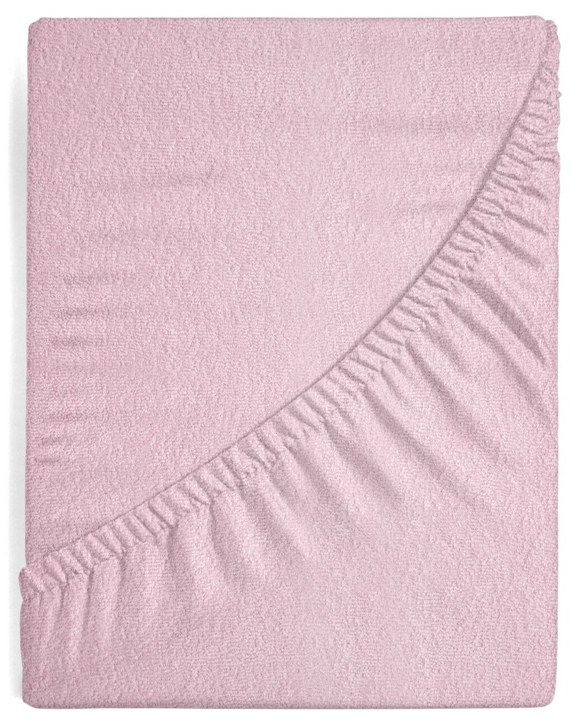 FROTÉ PRESTIERADLO 180X200 CM, VÝŠKA 20 CM PÚDROVO RUŽOVÉ