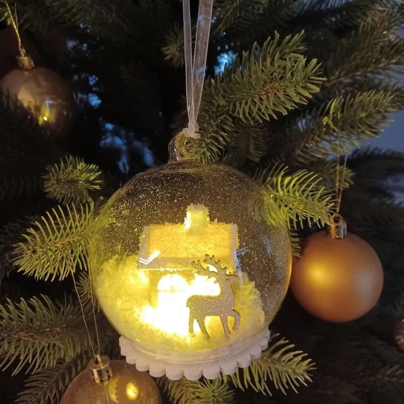 DECOLED Světelná koule, prům. 10 cm, teple bílá