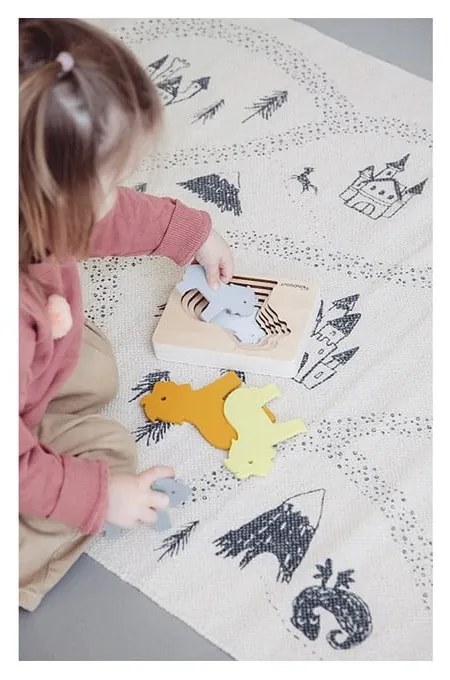 Drevené detské puzzle Kindsgut Lion