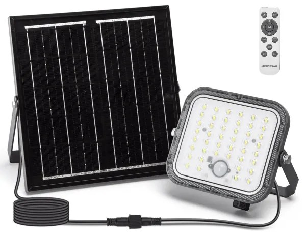 Aigostar - LED stmievateľný solárny reflektor s čidlom LED/80W/3,4V IP66 + DO