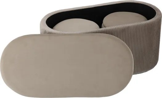 Set troch taburetiek ARVION béžové PHO5963 (3 ks)