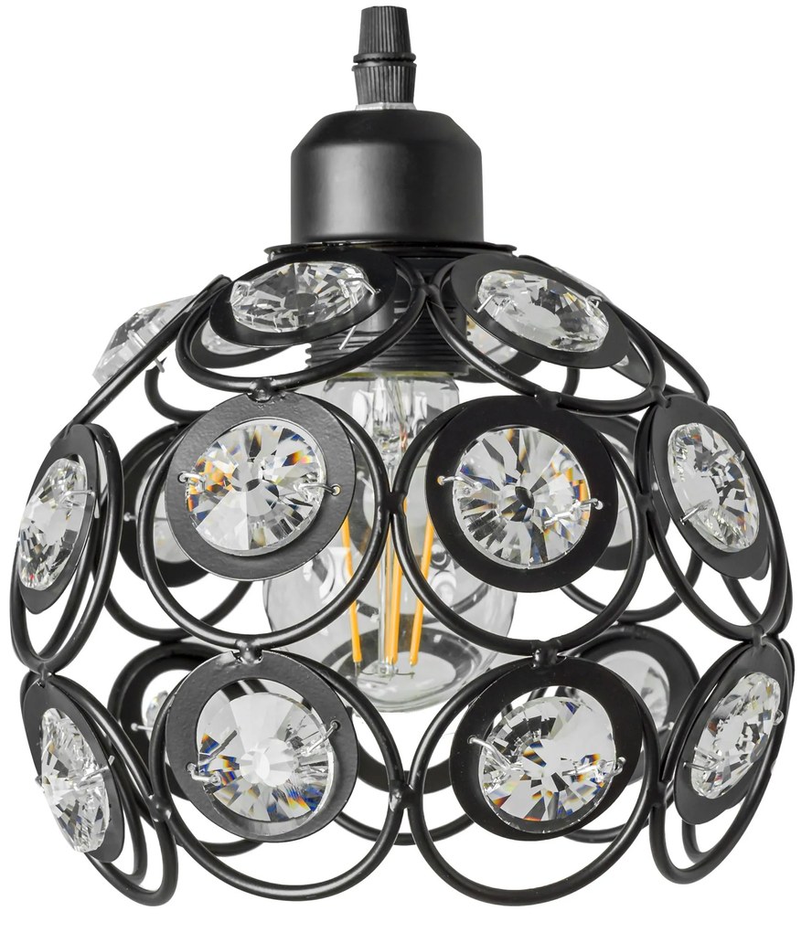 Toolight Edison, závesné svietidlo 3xE27 APP209-3CPR, čierna, OSW-30002