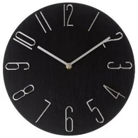 Nástenné hodiny Berry black, pr. 30,5 cm, plast