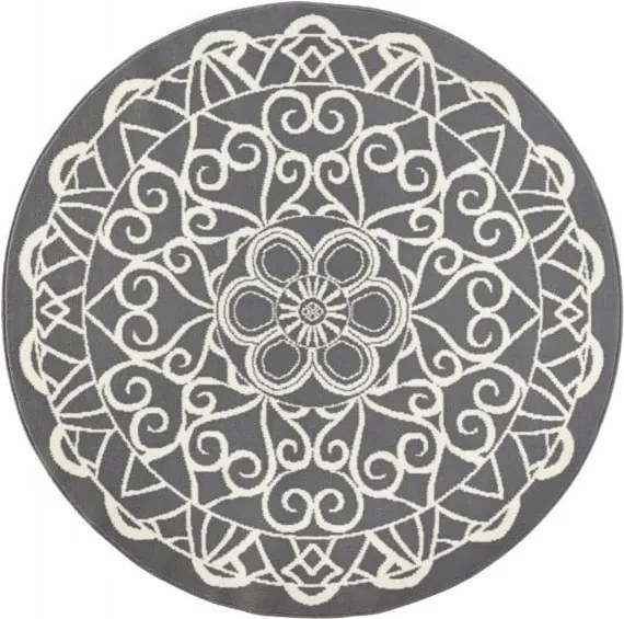 Sivý okrúhly koberec Zala Living Capri, ø 200 cm