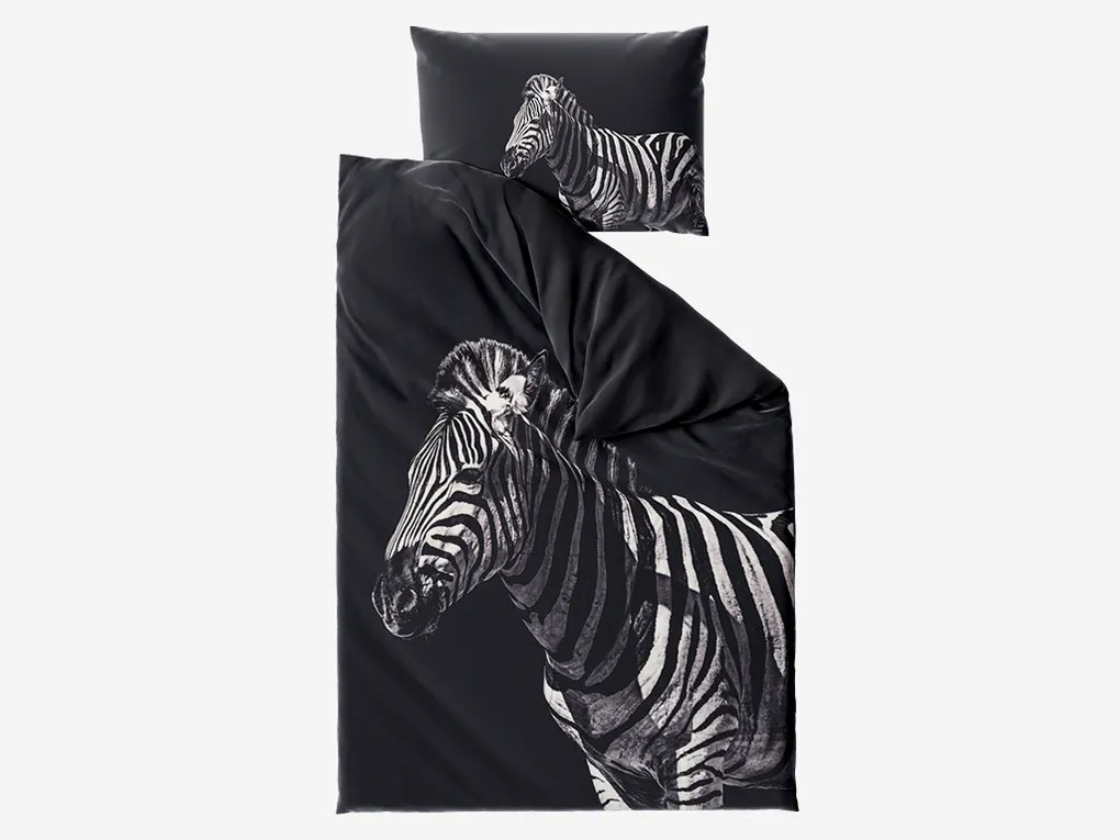 3D obliečky z mikrovlákna ZEBRA čierne Rozmer obliečky: 70 x 90 cm | 140 x 200 cm