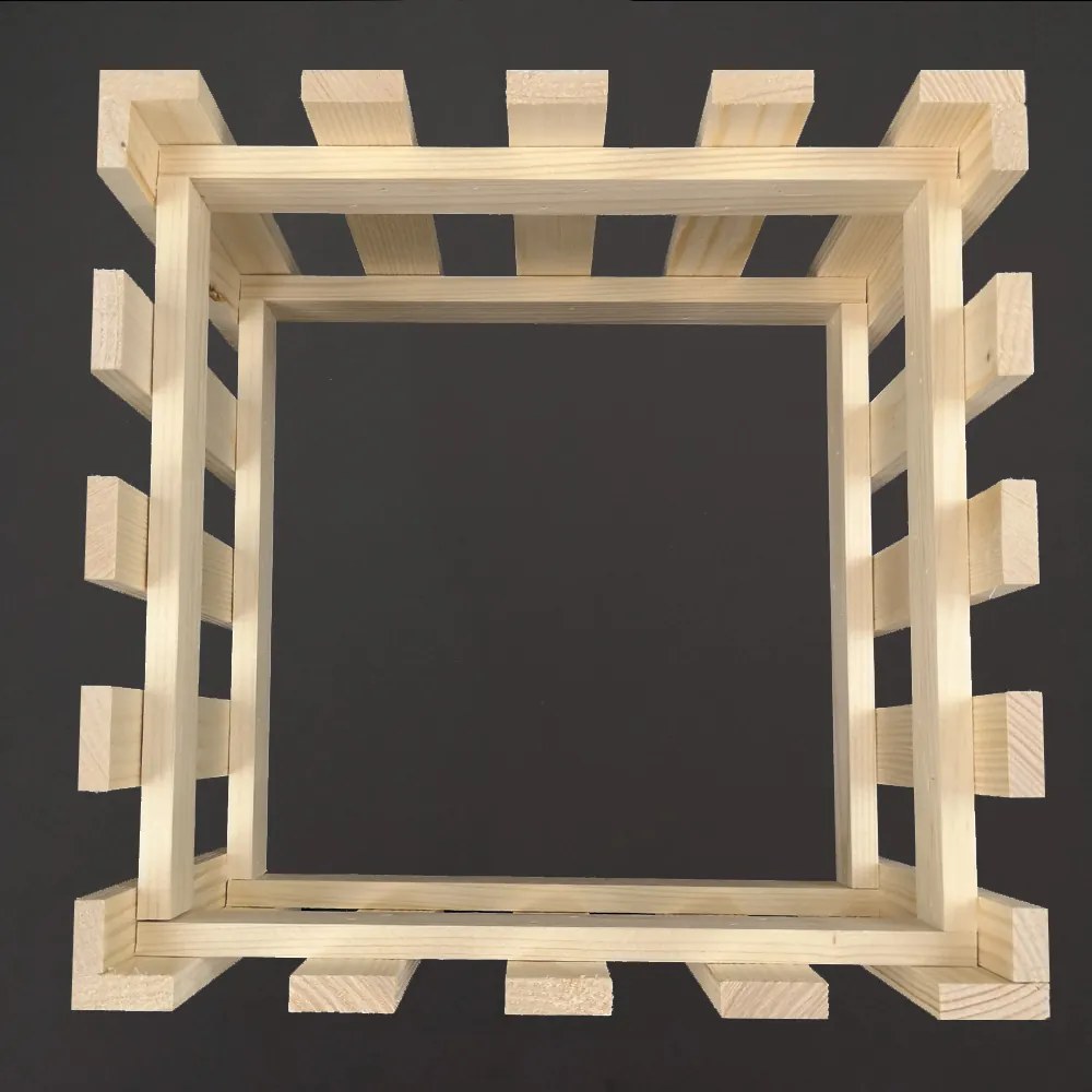 AMADEA Drevený obal s kvetináčom, 27x27x21cm Český výrobok