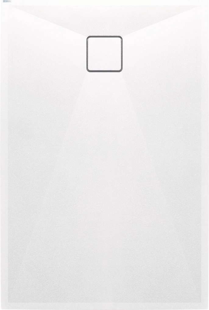 Deante Obdĺžniková sprchová vanička Correo 90x70 cm, granit, biela - KQR A71B