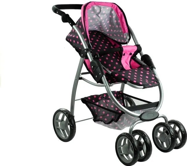 Kočík pre bábiky Alice Deep, kočík, prenosná postieľka 2v1